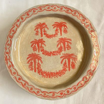 The braids Palm tree pattern Plate