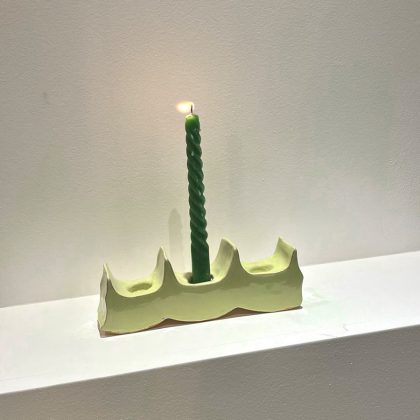 Green Long Candle Holder